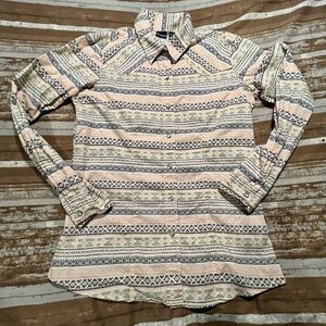 Girl’s Cruel Girl Aztec Western Shirt With Rhinestone Snaps